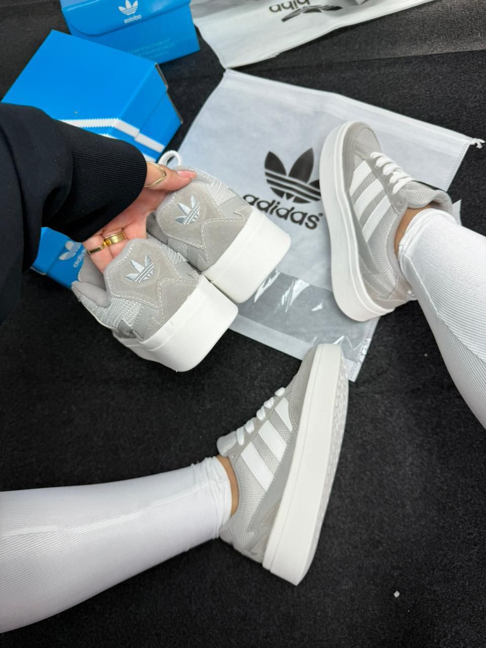 Tênis Feminino Platform Urban Mesh Cinza