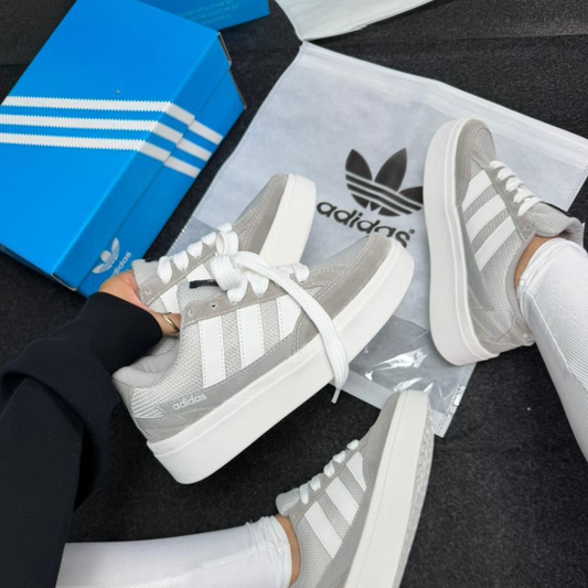 Tênis Feminino Platform Urban Mesh Cinza